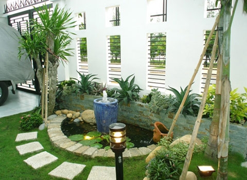 Cỏ mang lại vẻ đẹp tự nhiên cho sân vườn