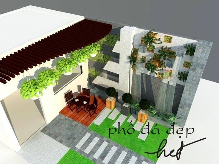 Tiểu cảnh sân vườn 3D
