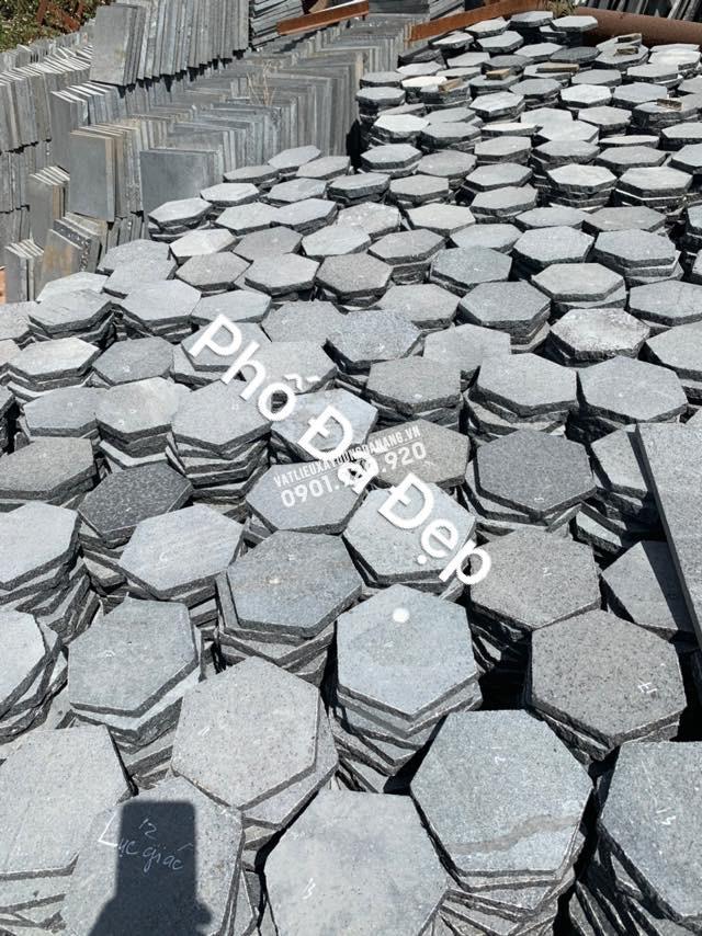 Đá Xám Đen Lục Giác